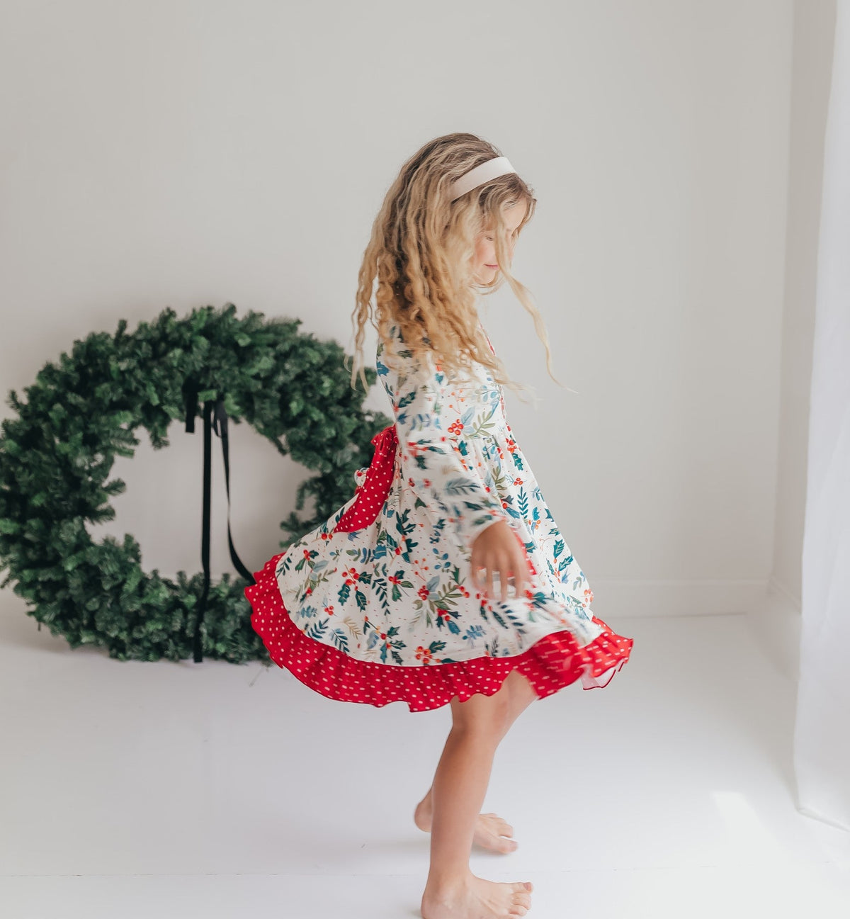 Girls Holly Tie Dress