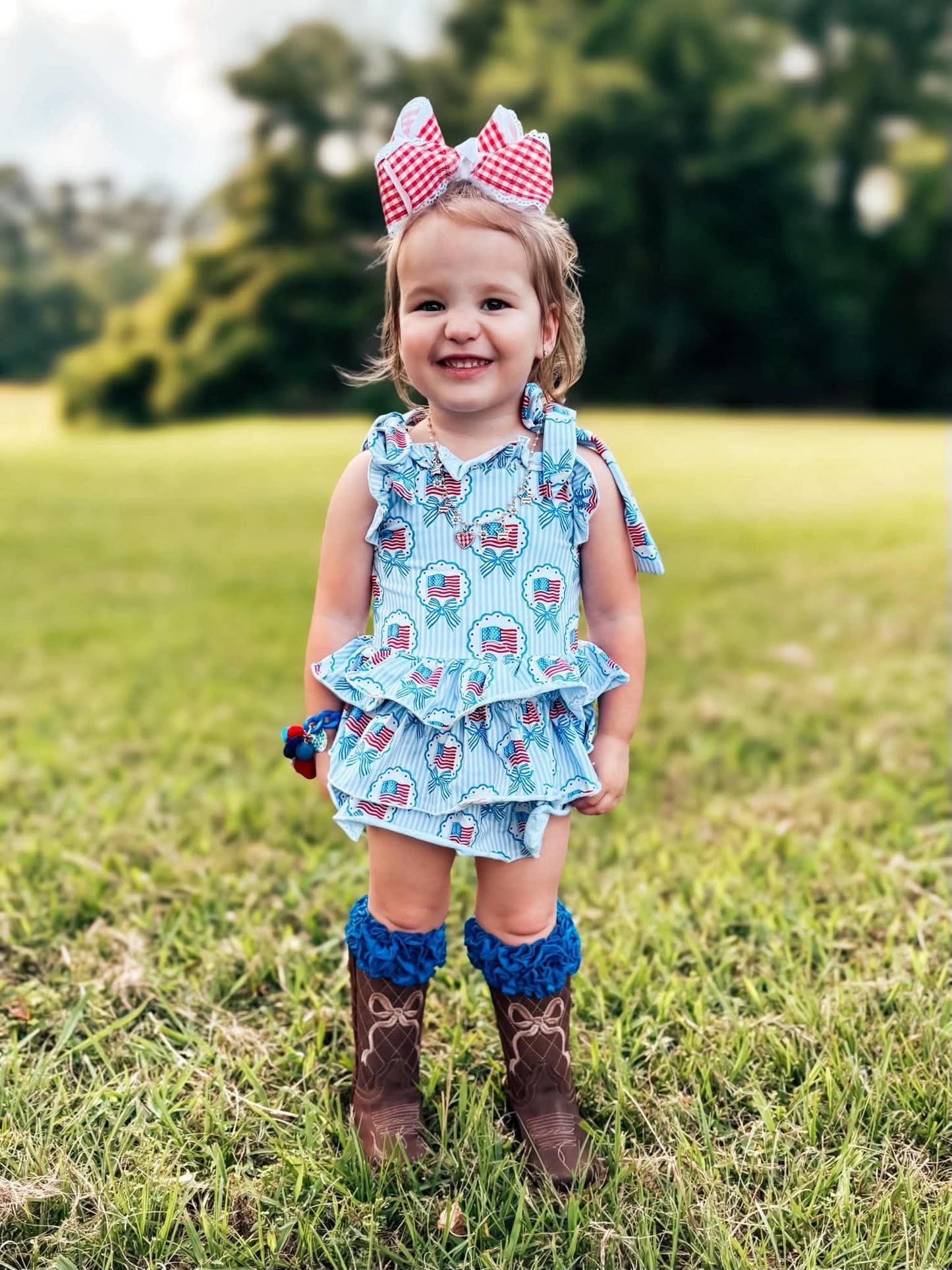 American Sweetheart Ruffle Romper