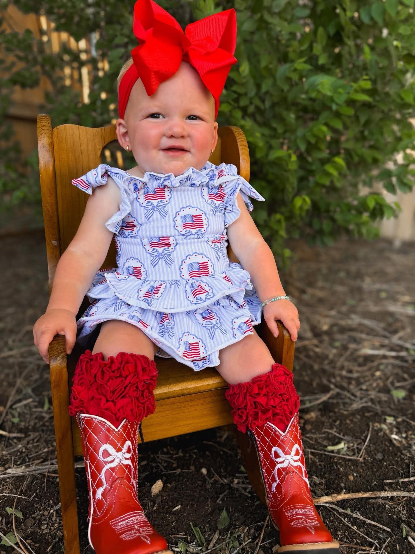 American Sweetheart Ruffle Romper