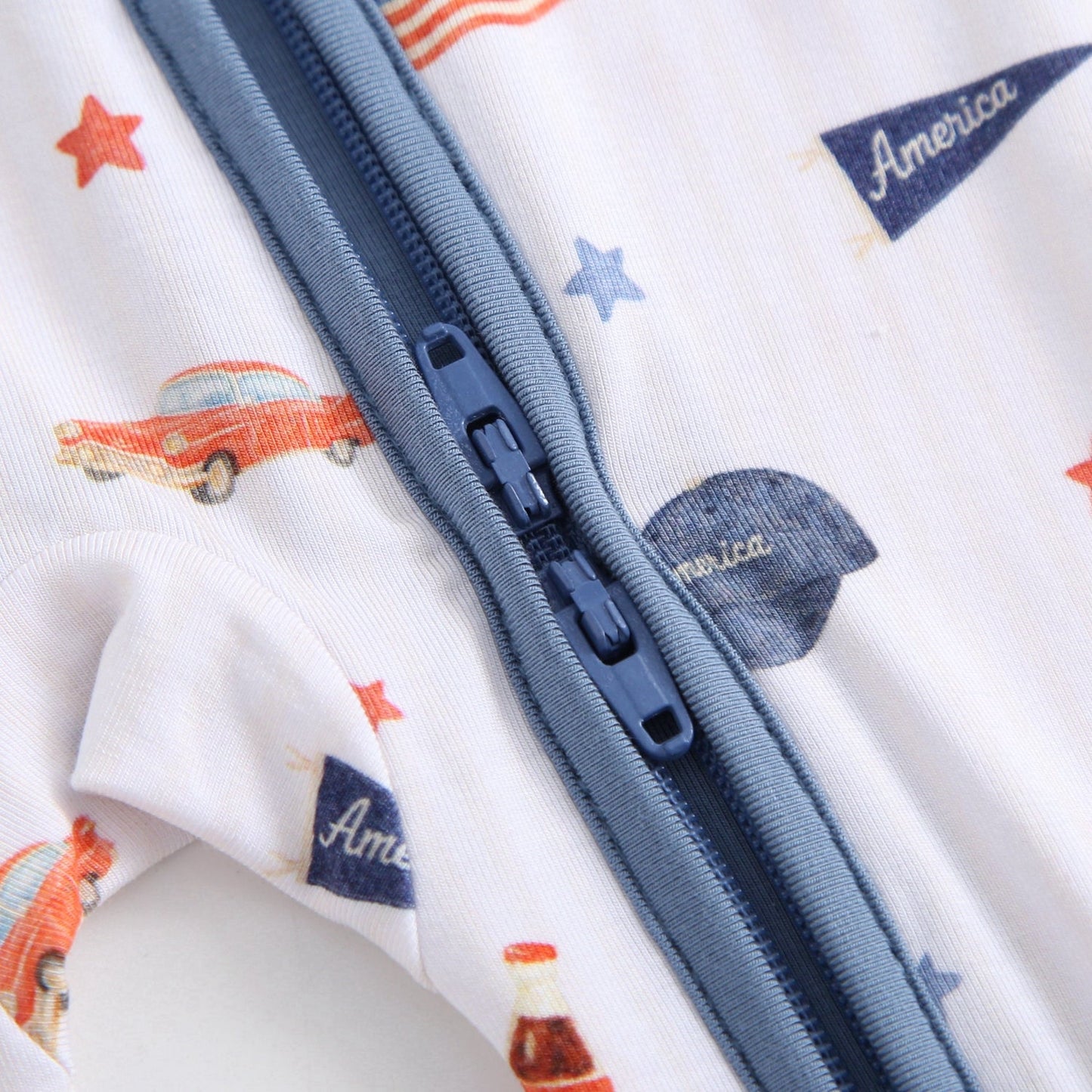 Route 66 Bamboo Zippered Baby Romper
