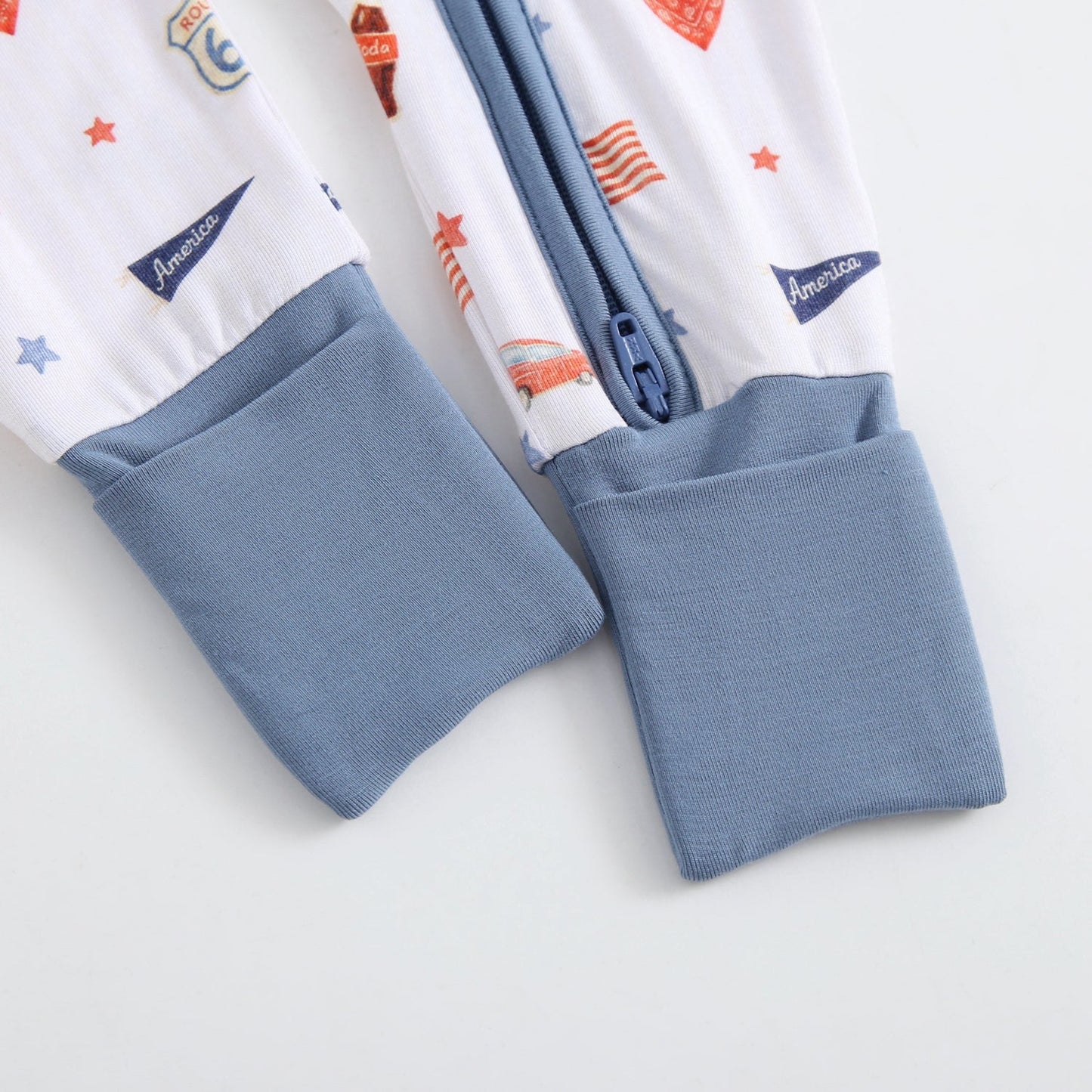 Route 66 Bamboo Zippered Baby Romper