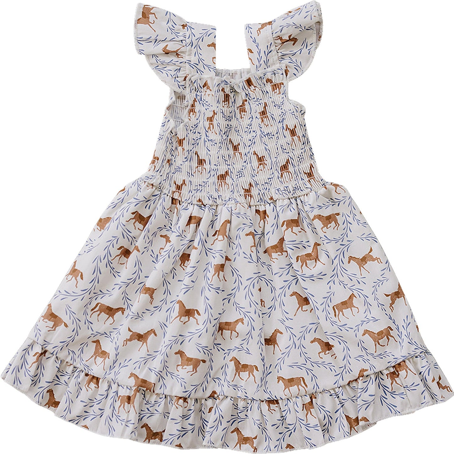 Baby & Girls Pony Smocked Dress