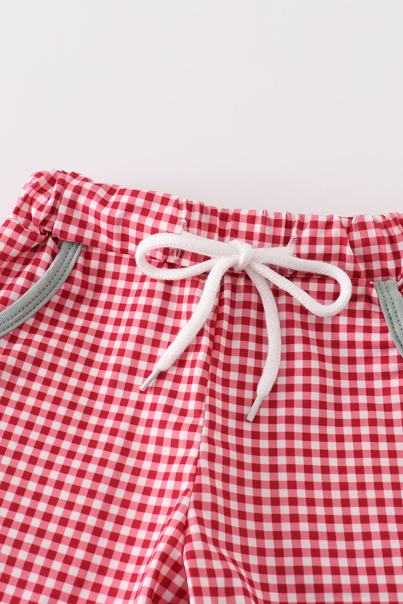 Boys Green Farm French Knot Shorts Set