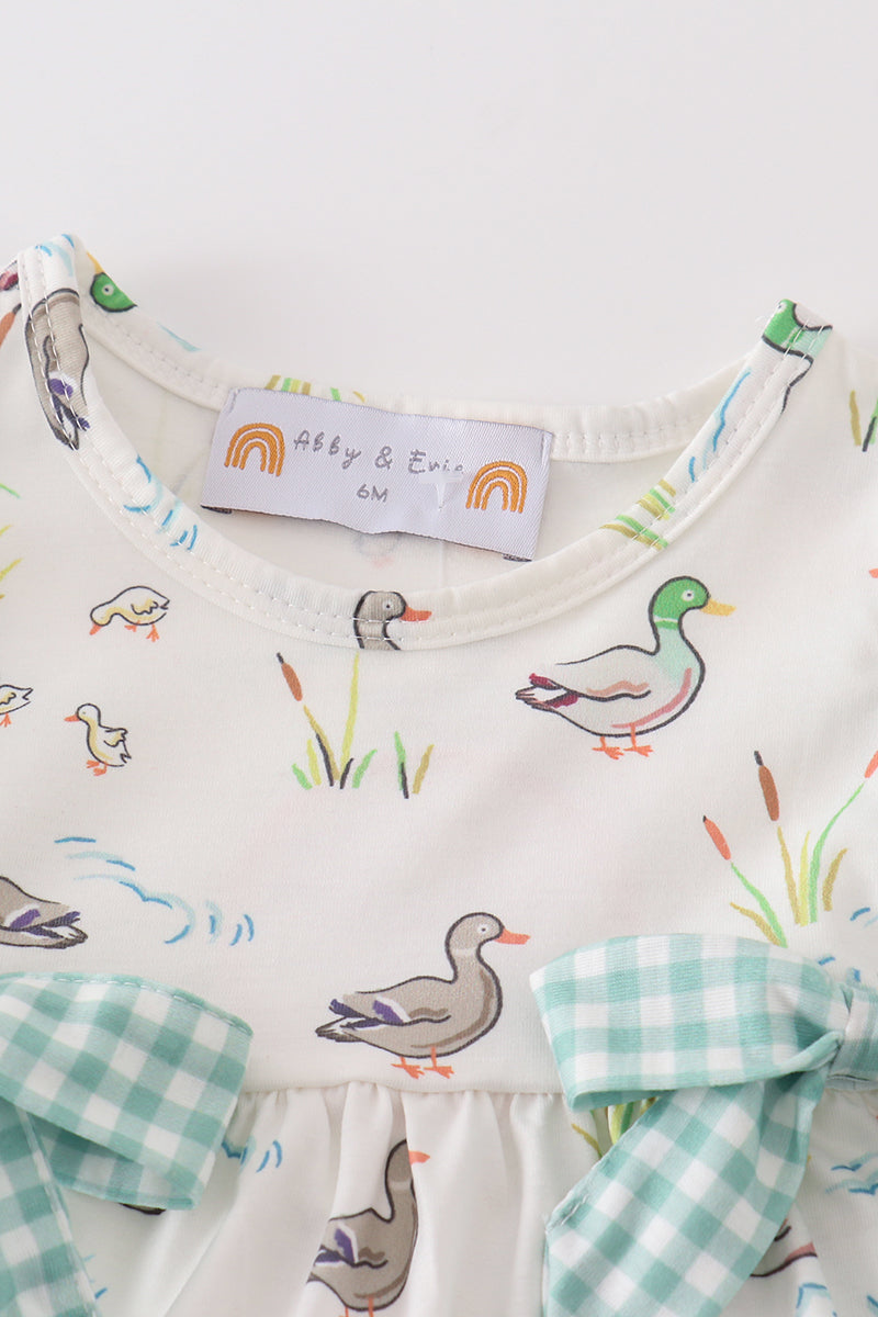 Baby Girls Sage Mallard Duck Bloomer Set