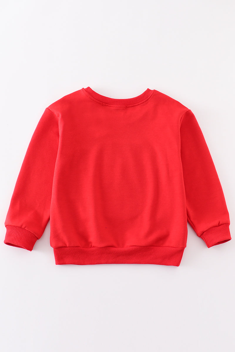 Red Georgia Bulldog Sequin Sweatshirt: Mom & Me