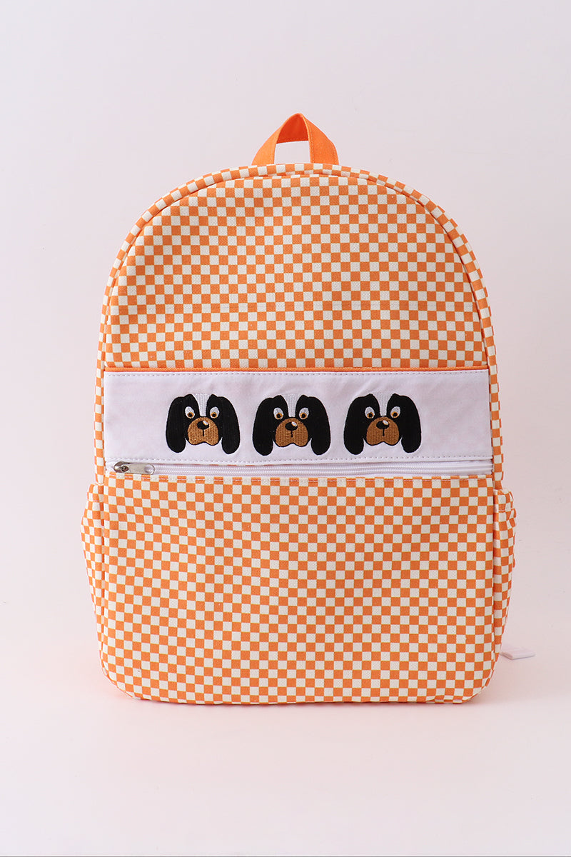 Orange Tennessee Vols Embroidered Checkered Backpack
