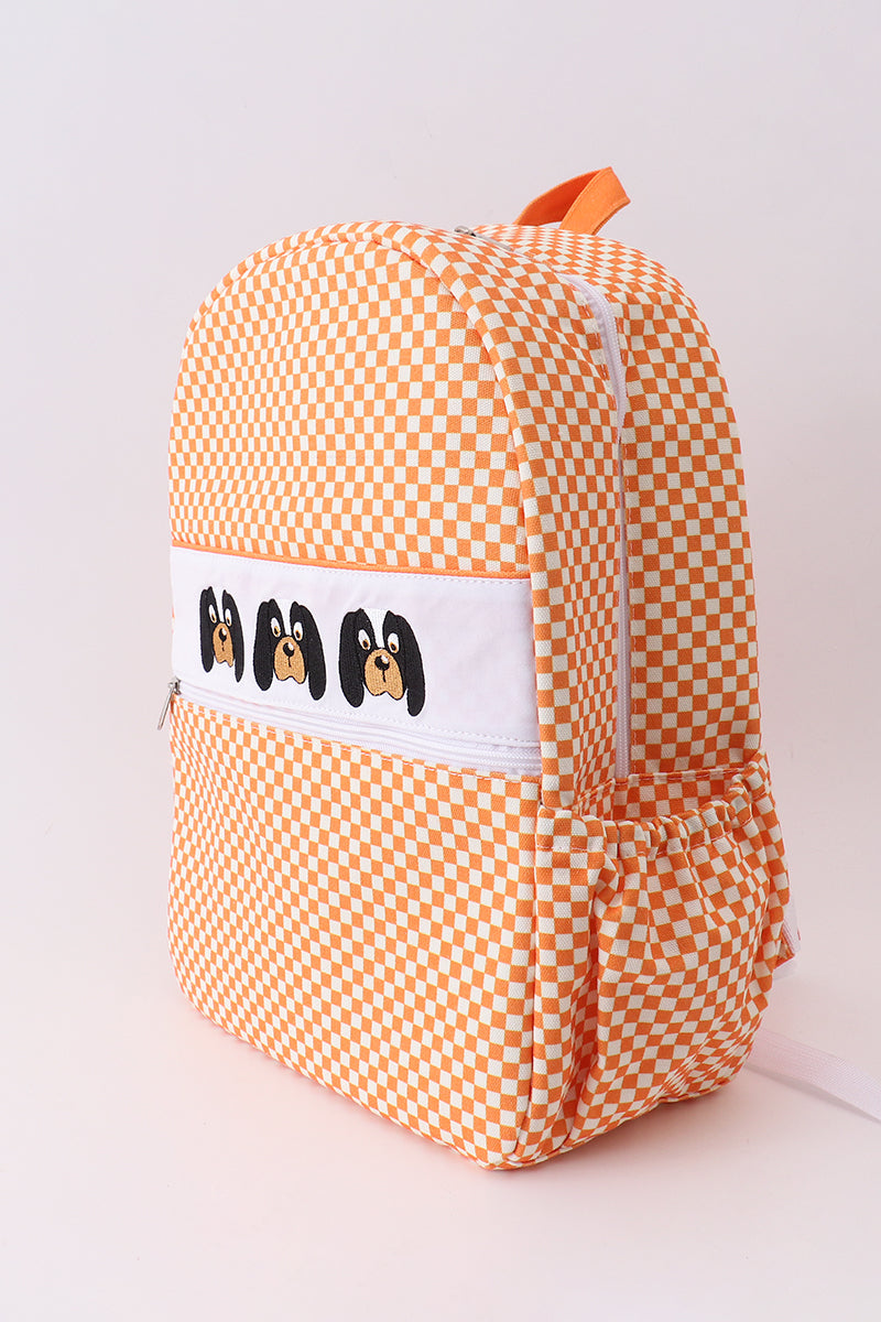 Orange Tennessee Vols Embroidered Checkered Backpack