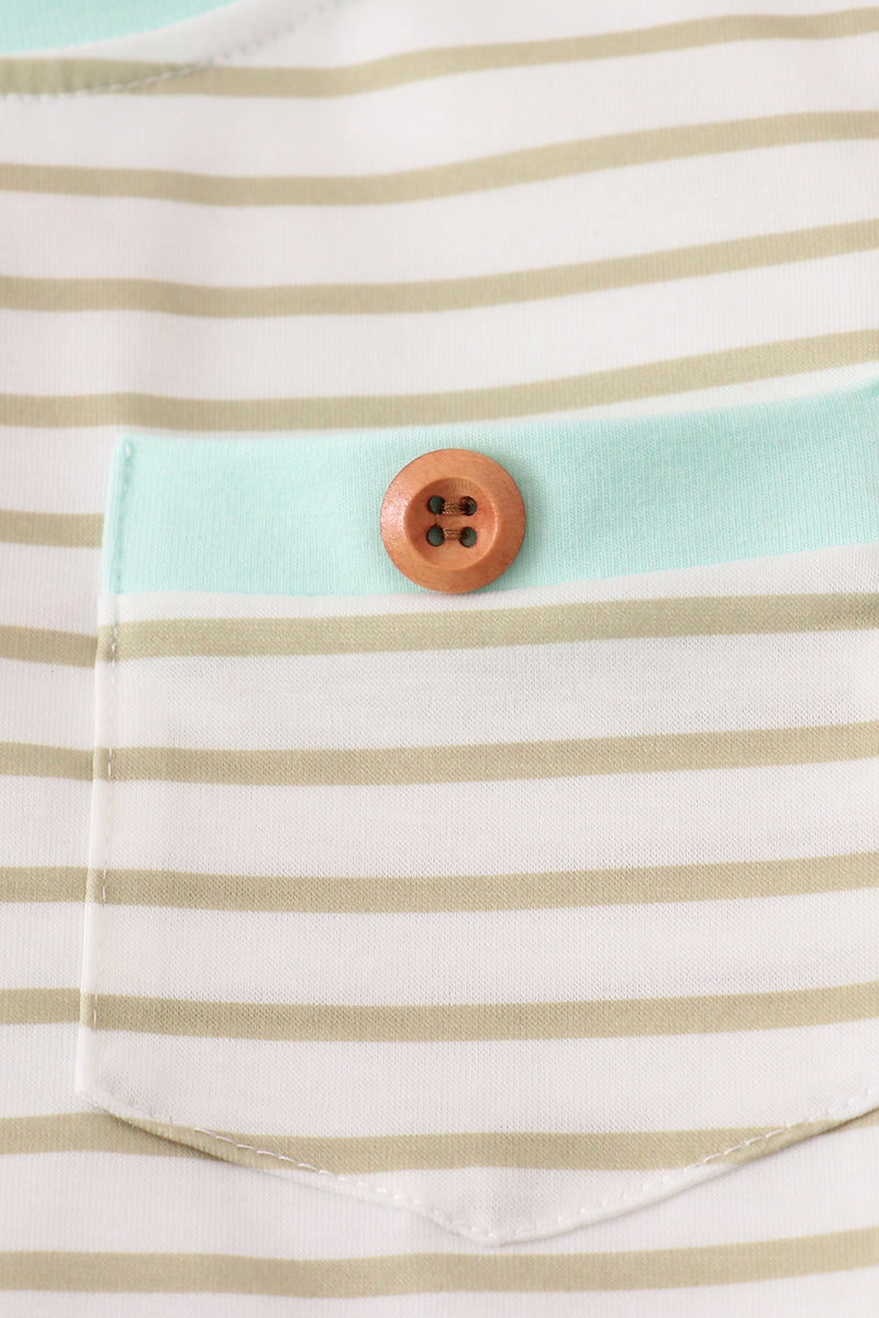 Khaki Stripe Top