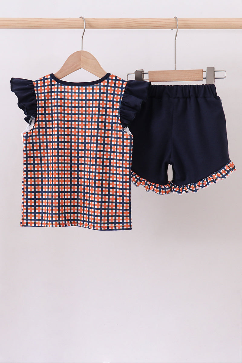 Auburn Smocked Ruffle Short Set