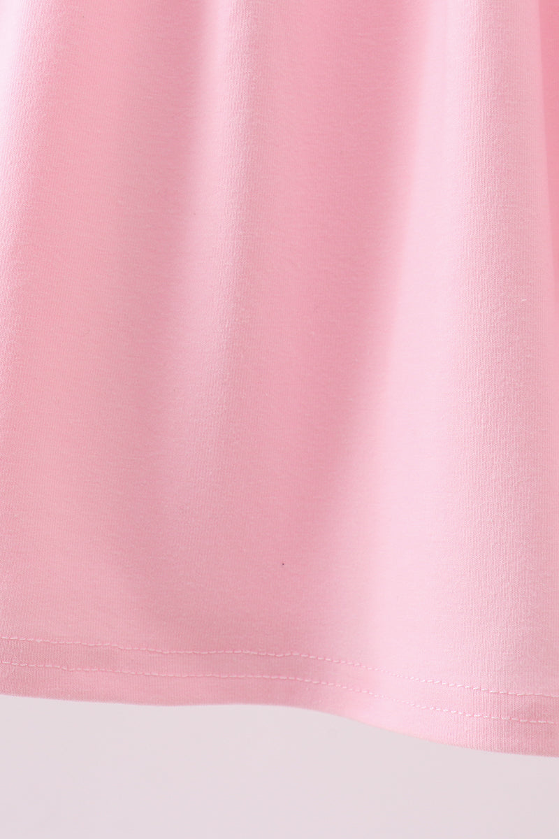 Pink Carousel Smocked Ruffle Dress