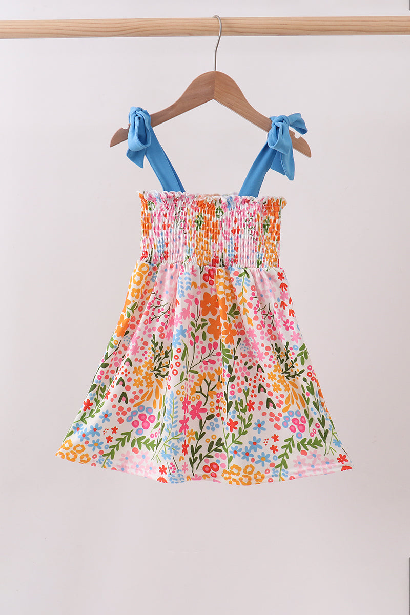 Summer Floral Print Mom & Me Dress