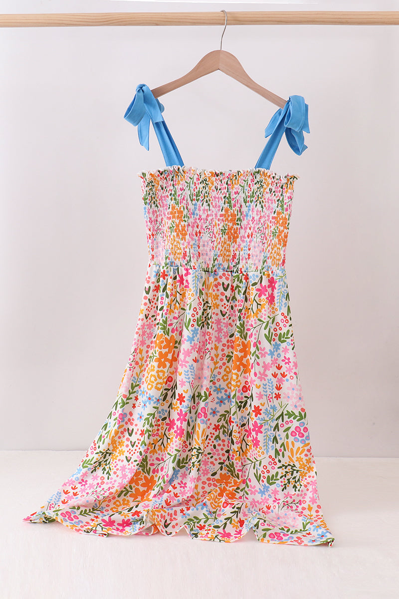 Summer Floral Print Mom & Me Dress