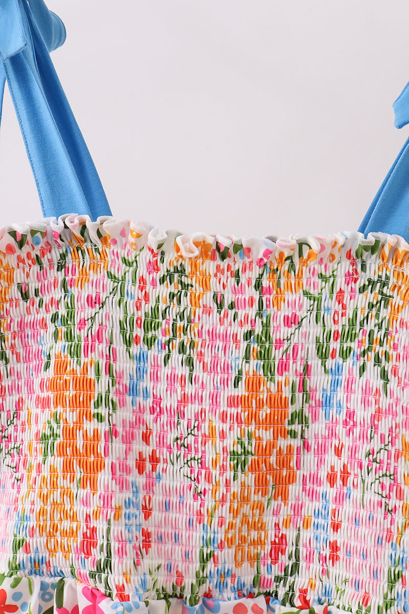 Summer Floral Print Mom & Me Dress