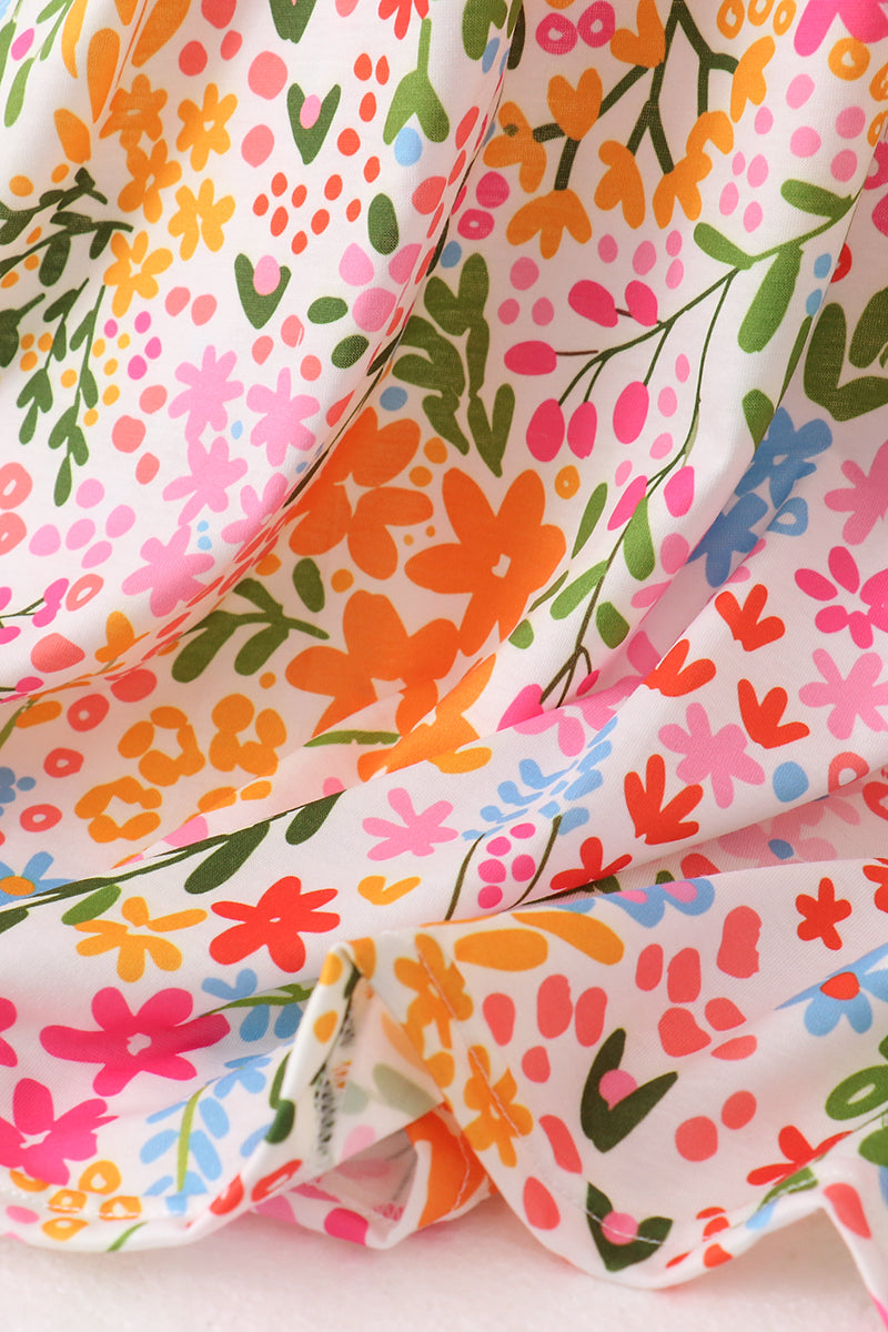 Summer Floral Print Mom & Me Dress