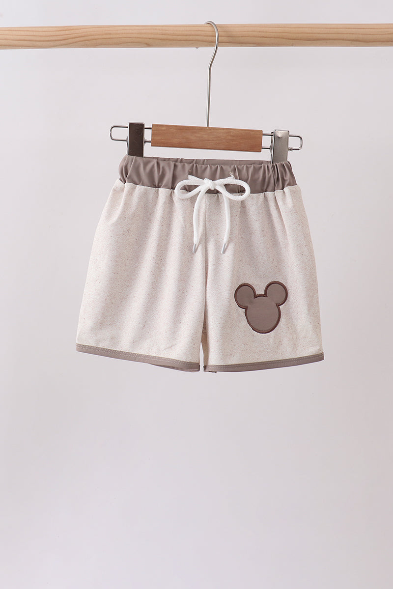 Baby & Boys Khaki Mouse Character UPF Swim Trunks