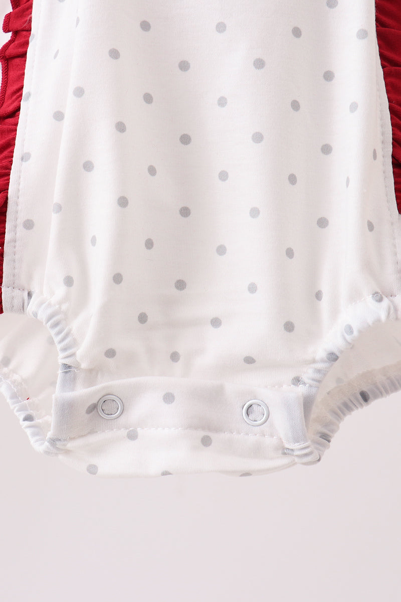Crimson Alabama Elephant Applique Ruffle Bubble