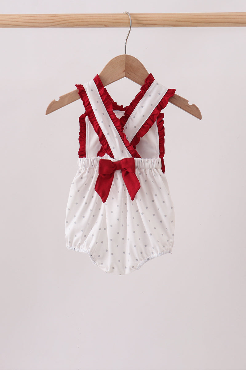Crimson Alabama Elephant Applique Ruffle Bubble