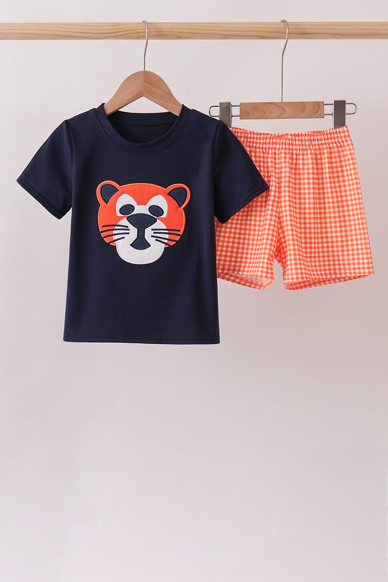 Boys Auburn Tiger Applique Set