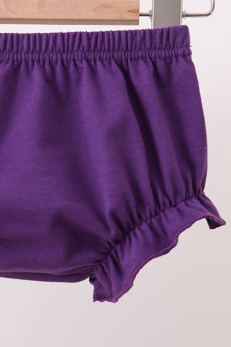 Baby Girls Purple LSU Tiger Applique Bloomer Set