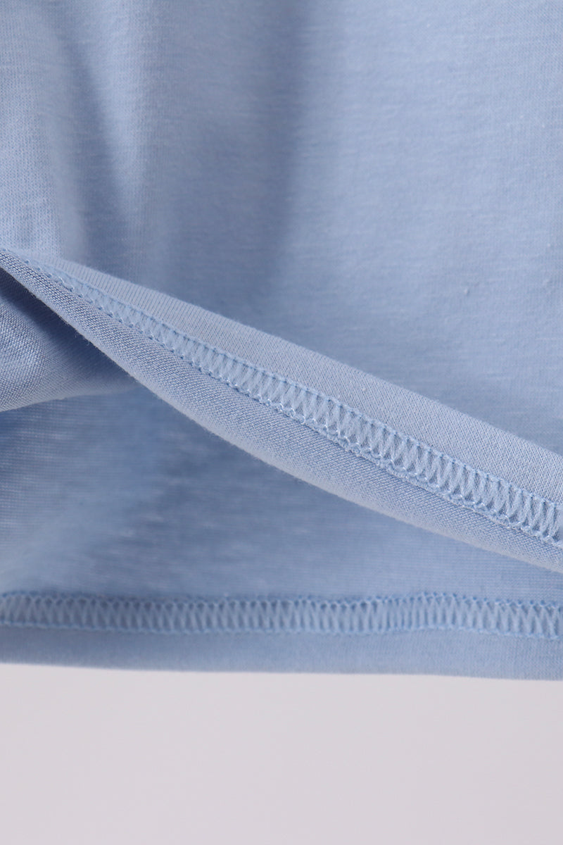 Boys Blue Apple Appliqué Shirt