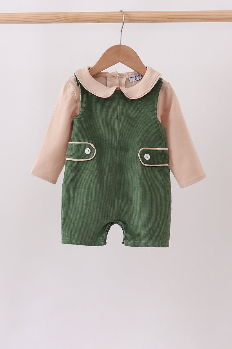 Baby Boys Fall Green Corduroy Jon Jon Seta