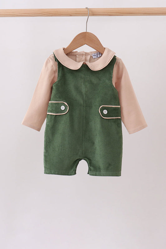 Baby Boys Fall Green Corduroy Jon Jon Seta