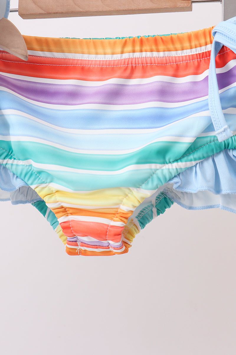 Baby & Girls Rainbow Stripe Swimsuit