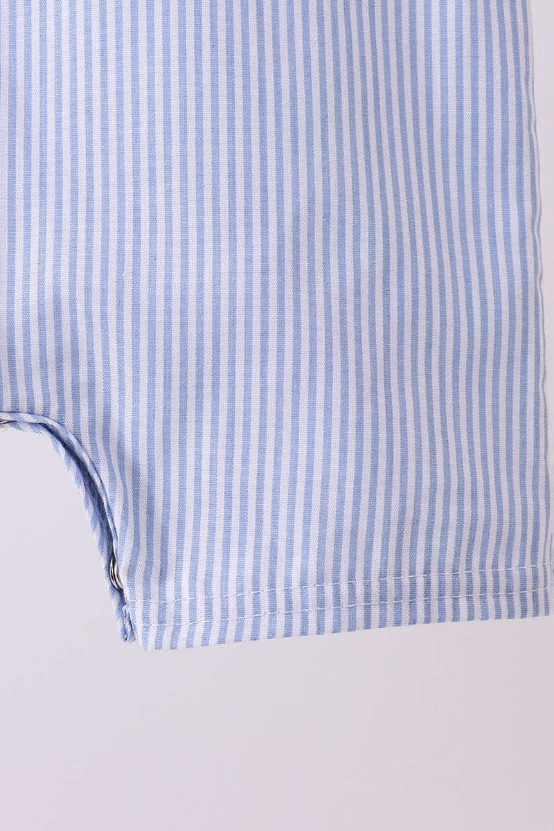 Baby Boys Blue Whale Embroidered Seersucker Jon Jon