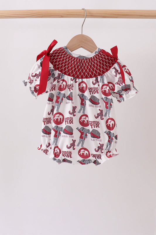 Baby Girl Alabama Smocked Bubble