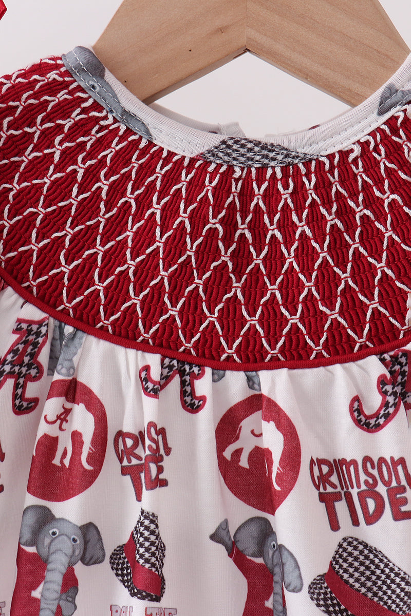 Baby Girl Alabama Smocked Bubble