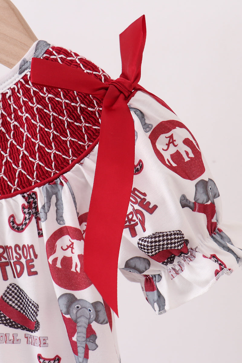 Baby Girl Alabama Smocked Bubble
