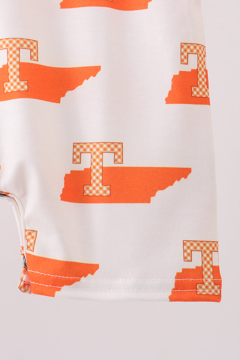 Baby Boys Orange Tennessee Smocked Jon Jon