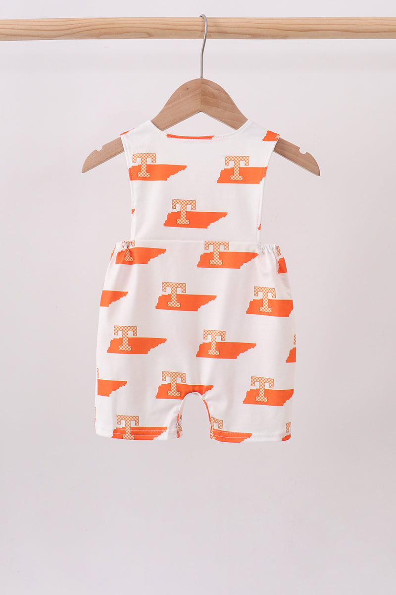 Baby Boys Orange Tennessee Smocked Jon Jon