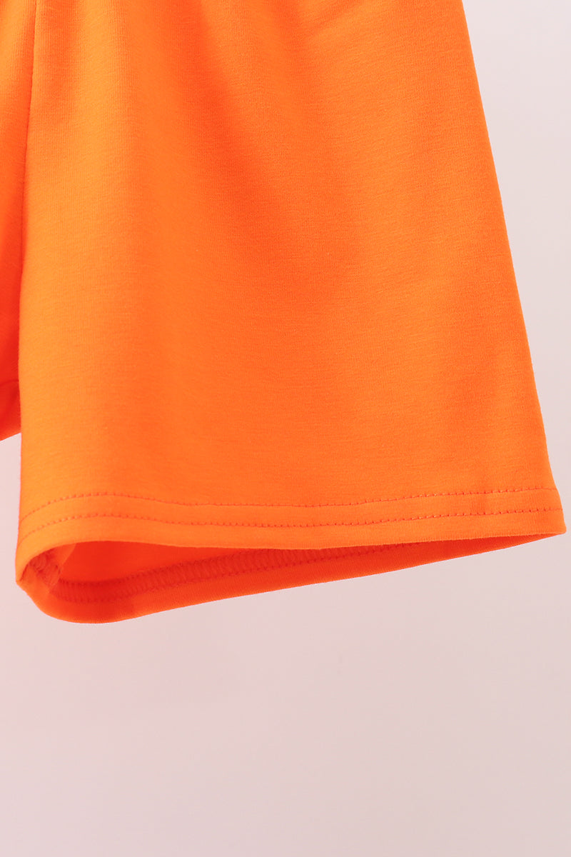 Boys Orange Tennessee Smocked Shorts Set