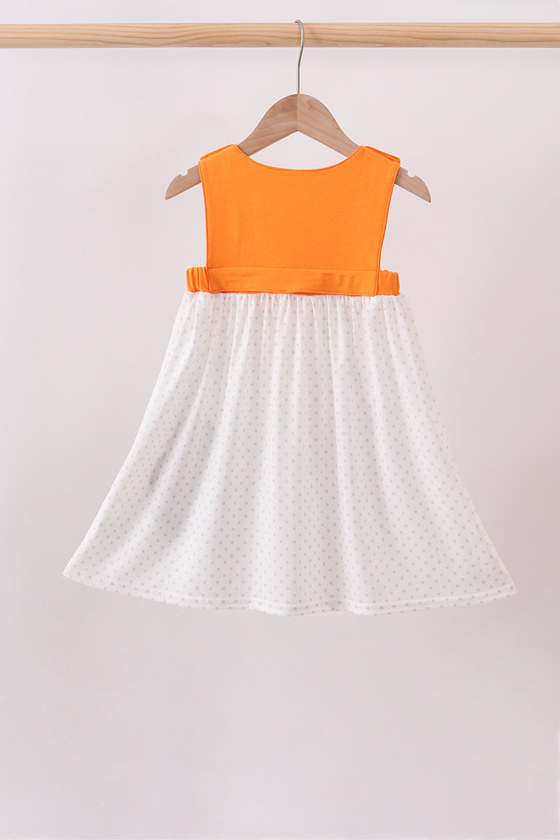 Girls Orange Tennessee Vols Applique Dress