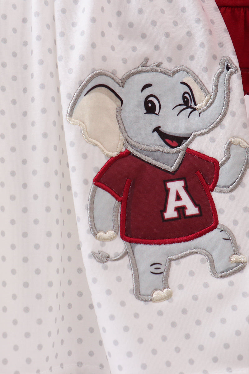 Girls Alabama Crimson Tide Applique Ruffle Shorts Set