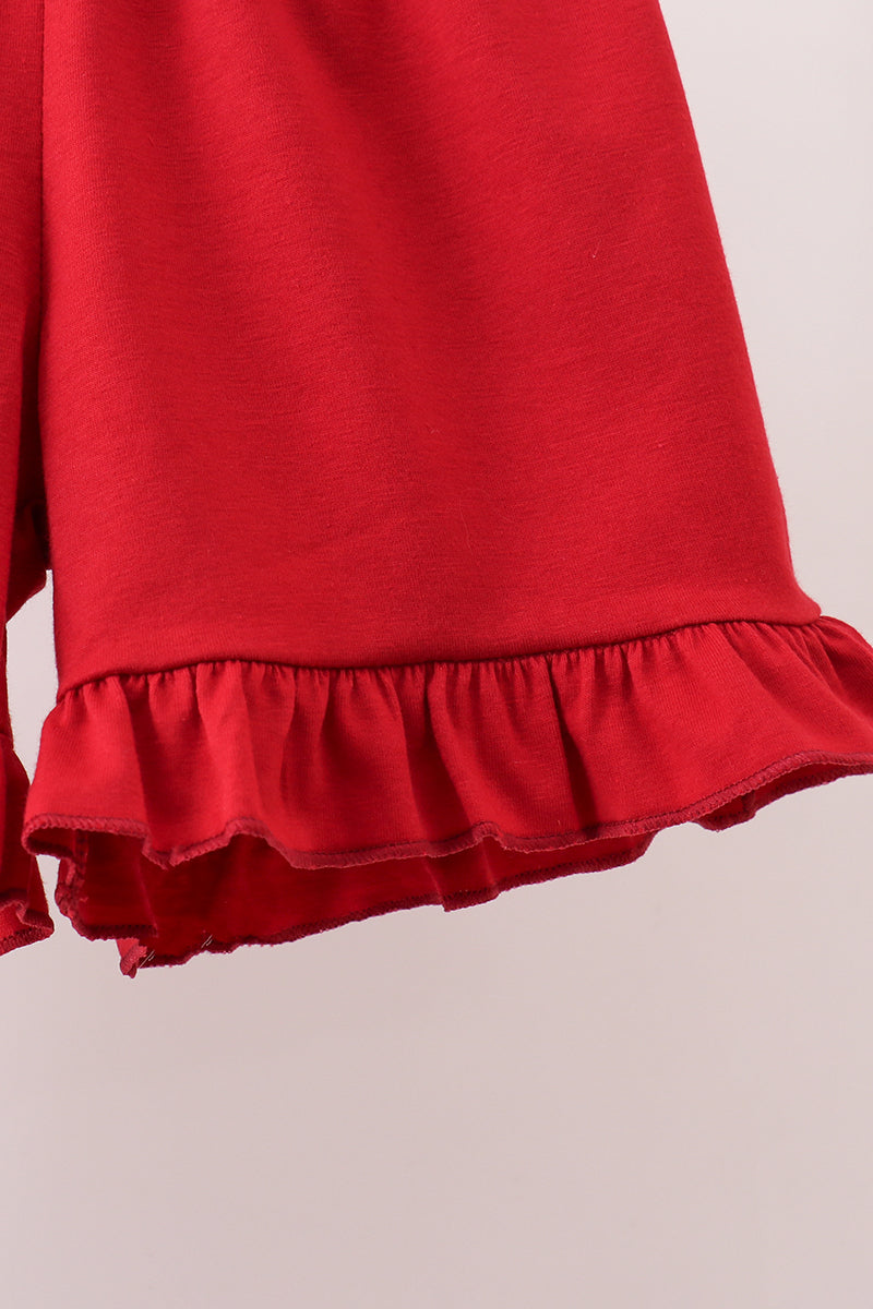 Girls Alabama Crimson Tide Applique Ruffle Shorts Set