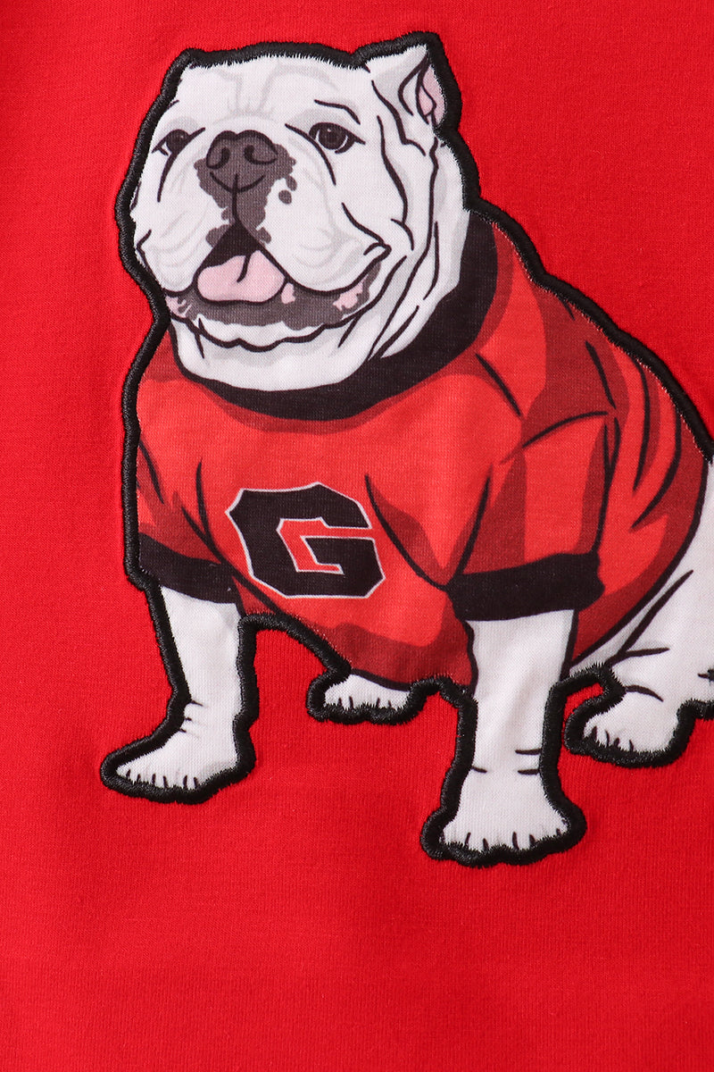 Boys Georgia Bulldogs Applique Gingham Shorts Set