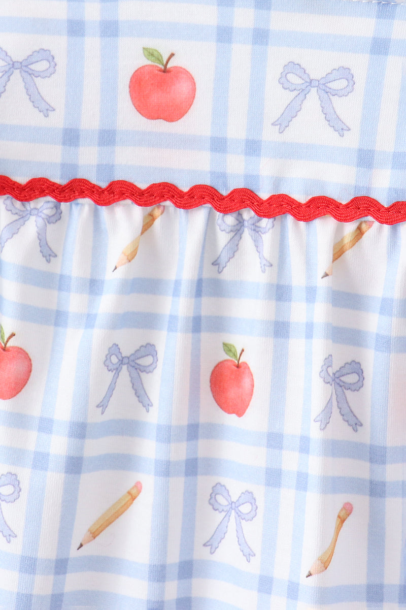 Girls Red Apple Print Bloomer Set