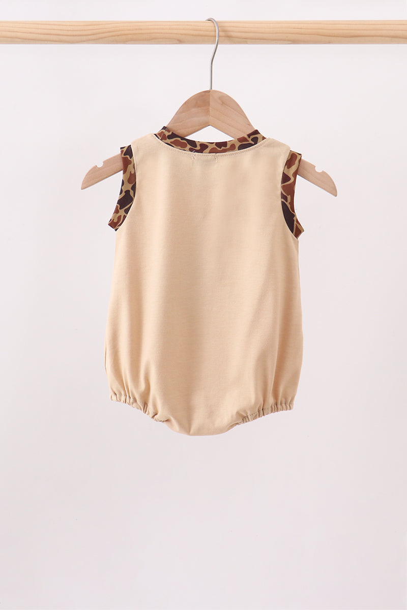 Baby Boys Camouflage Duck Applique Bubble