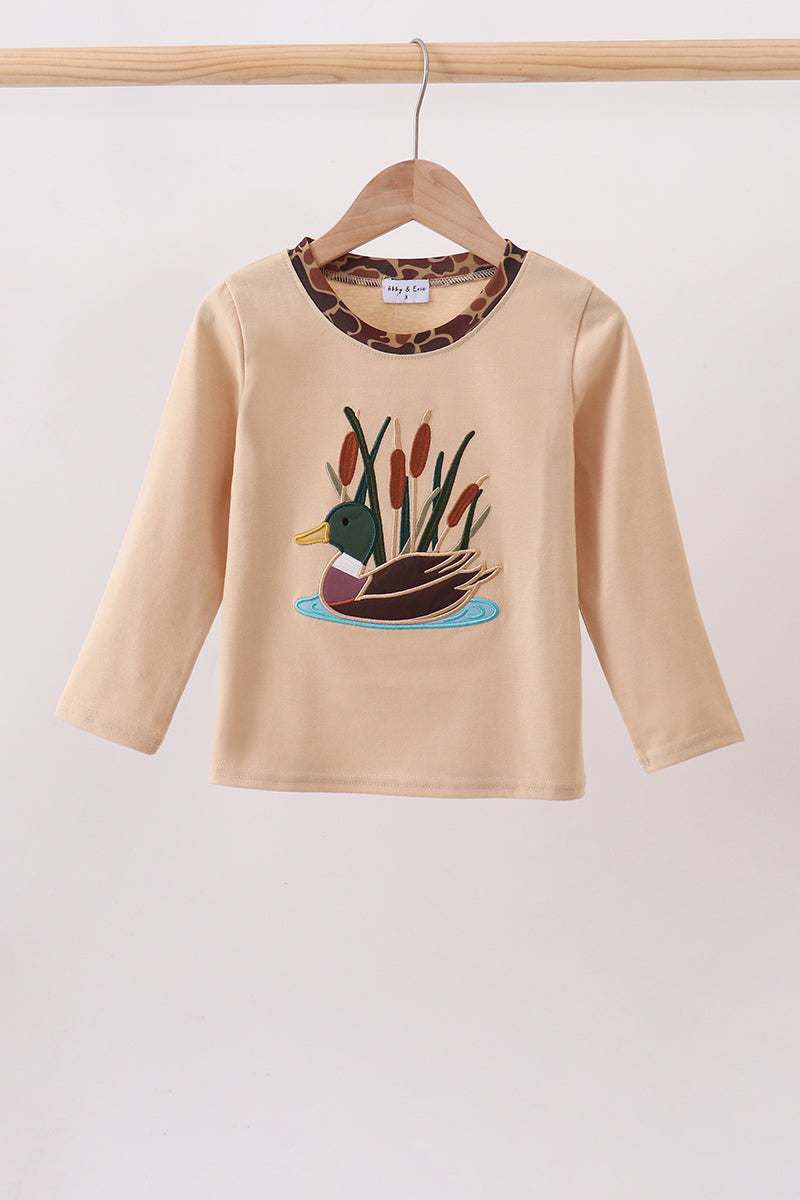 Boys Camo Duck Applique Top