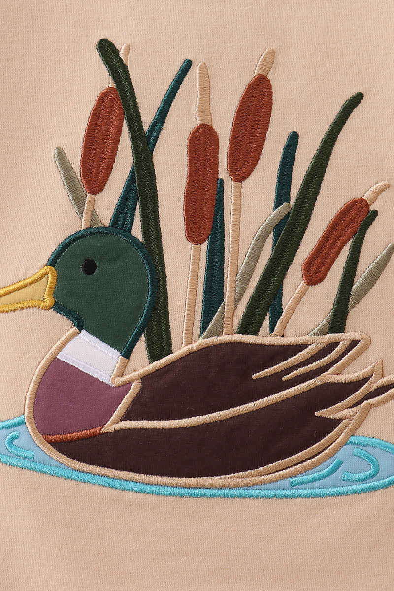 Boys Camo Duck Applique Top