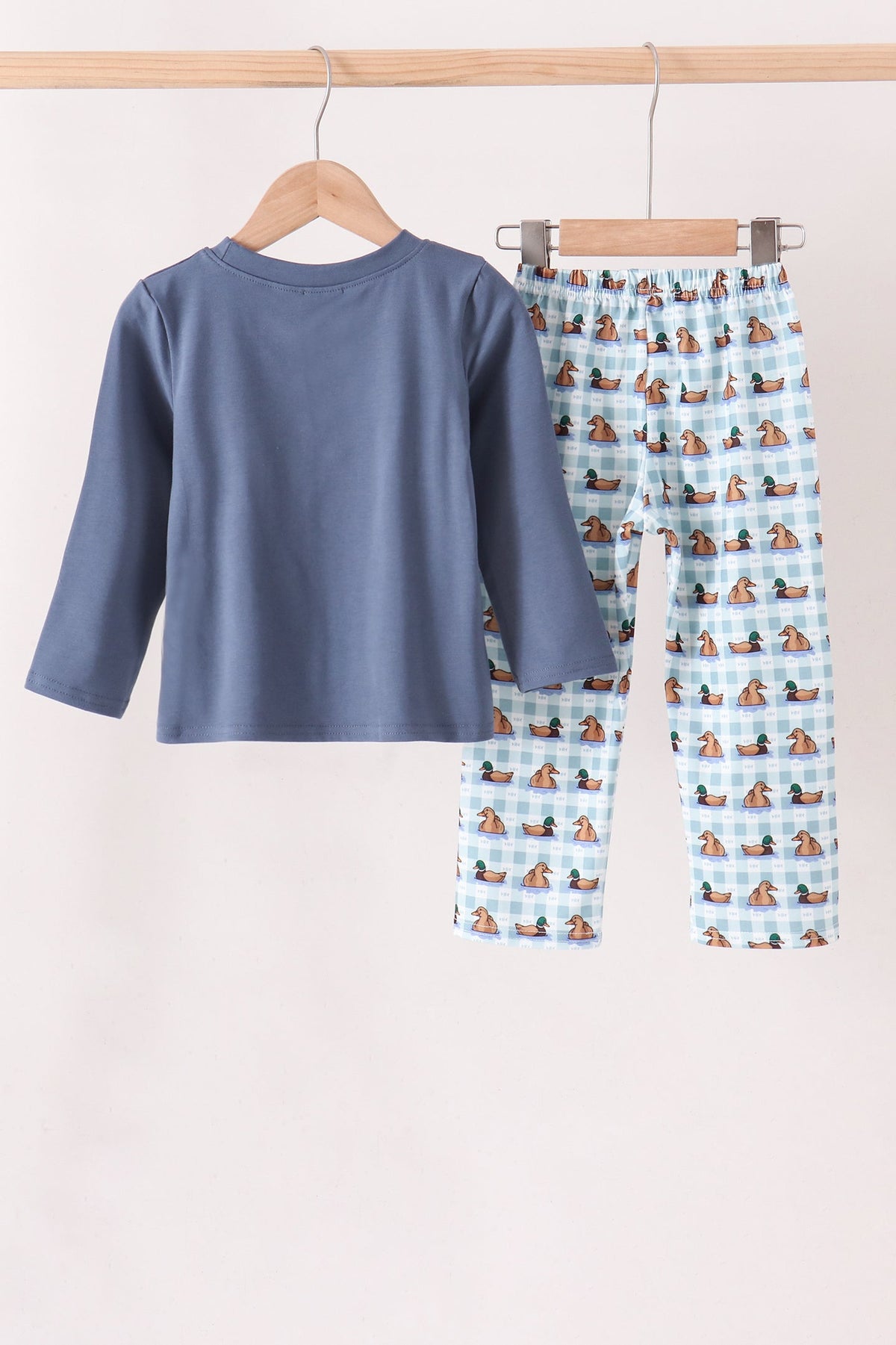 Boys Mallard Duck Embroidery Long Sleeve Pants Set