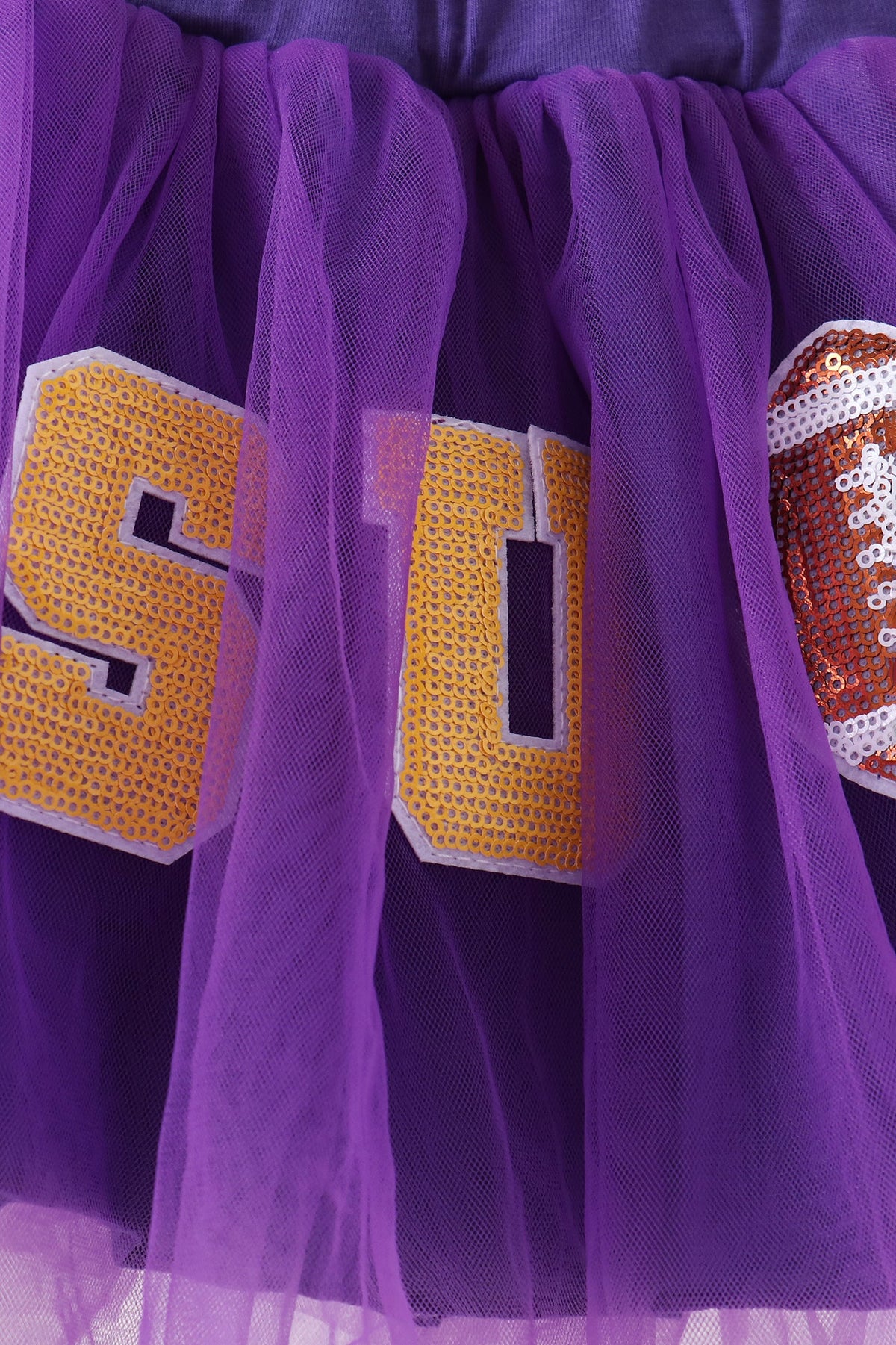 Girls LSU Football Sequin Tutu Skirt