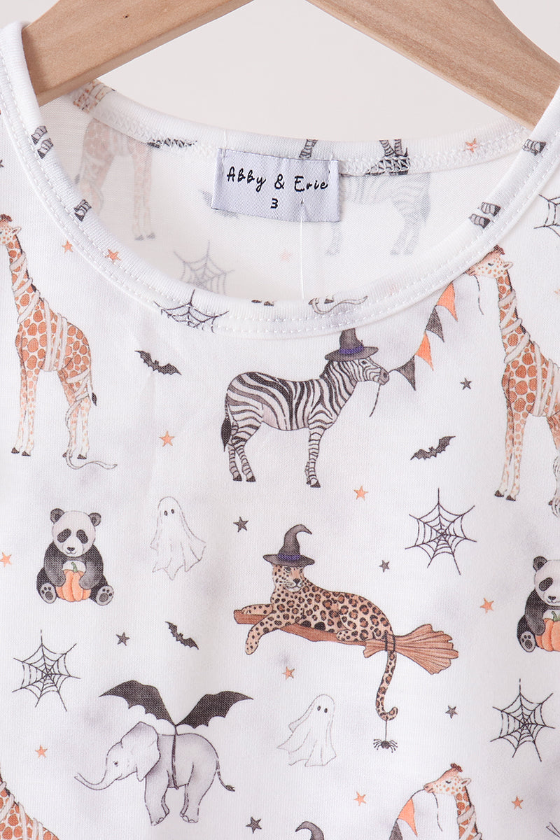 Girls Spooky Zoo Animal Ruffle Dress
