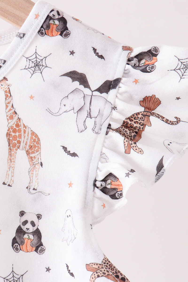 Girls Spooky Zoo Animal Ruffle Dress