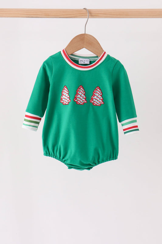 Baby Green Christmas Tree Cake Applique Bubble