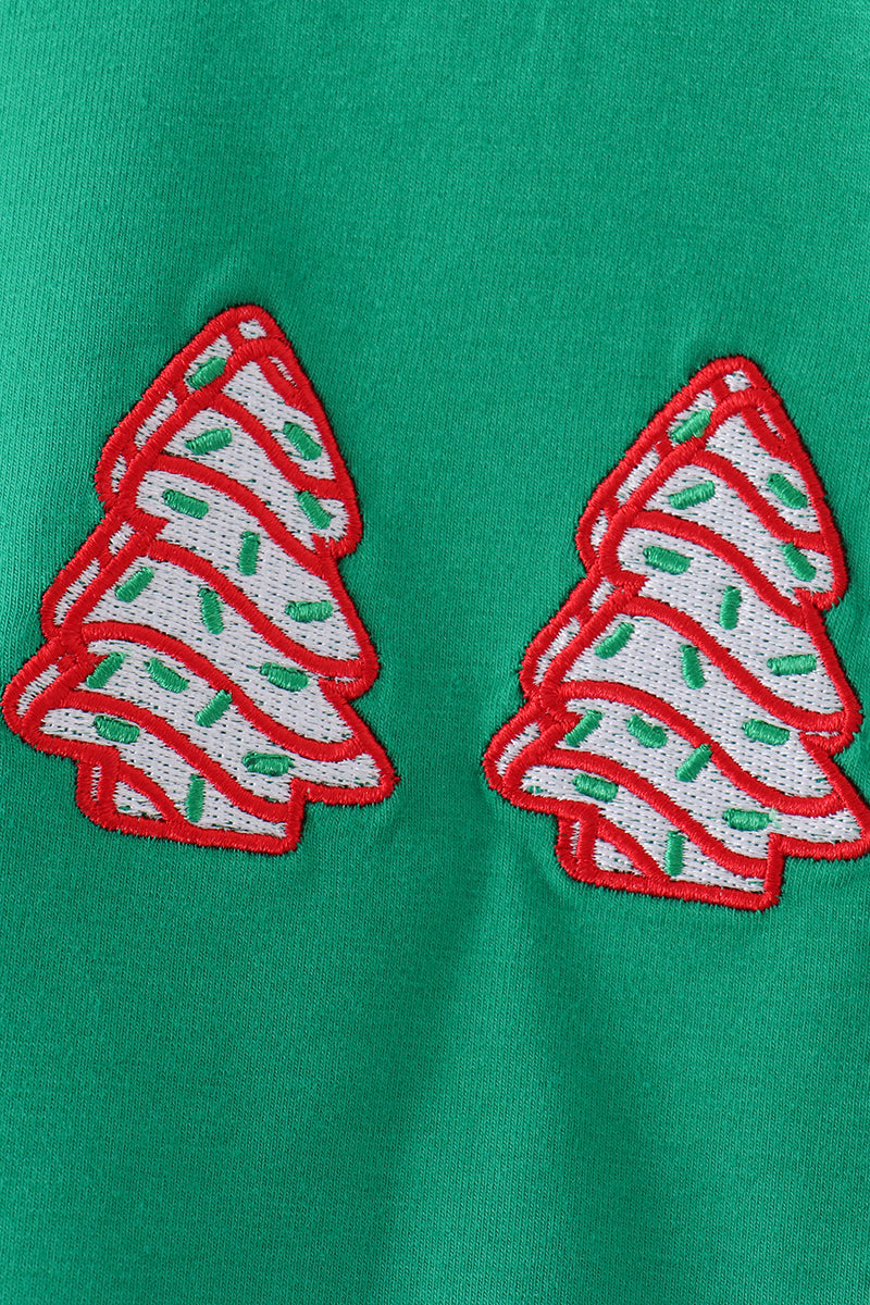 Baby Green Christmas Tree Cake Applique Bubble