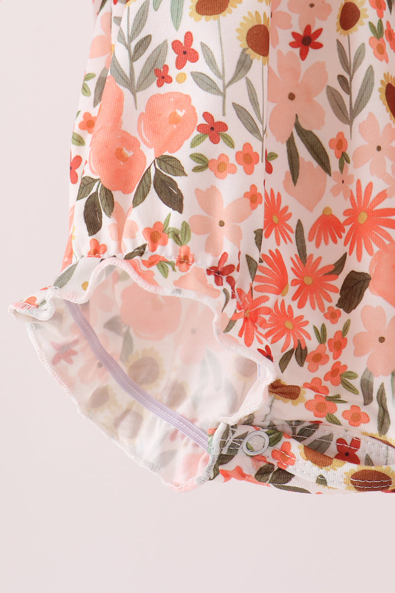 Fall Green Floral Bow Bubble