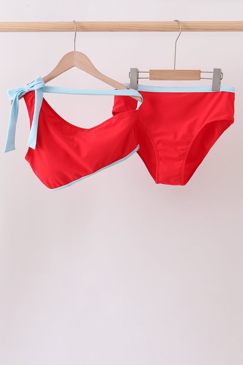 Red 2PC Mom & Me Swimsuit
